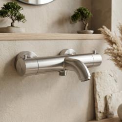 Aquanello Eterna Robinet termostatic de baie cu 2 căi montat la suprafață din oțel inoxidabil ET3600-02